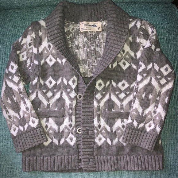 Gap Kids sweater - Size 4T, Grey and White woven - Picture 4 of 7